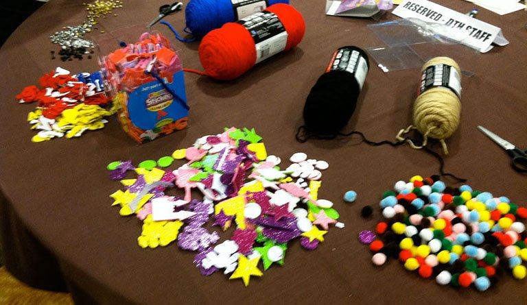 Arts And Craft Materials On A Table