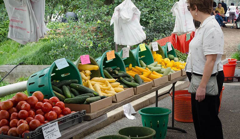 Fruits And Vegetables On Display