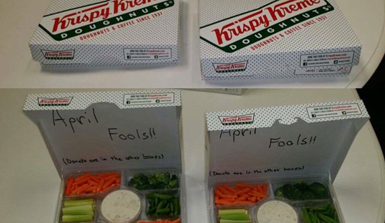 Krispy Kreme Donut Box Filled With Vegetables